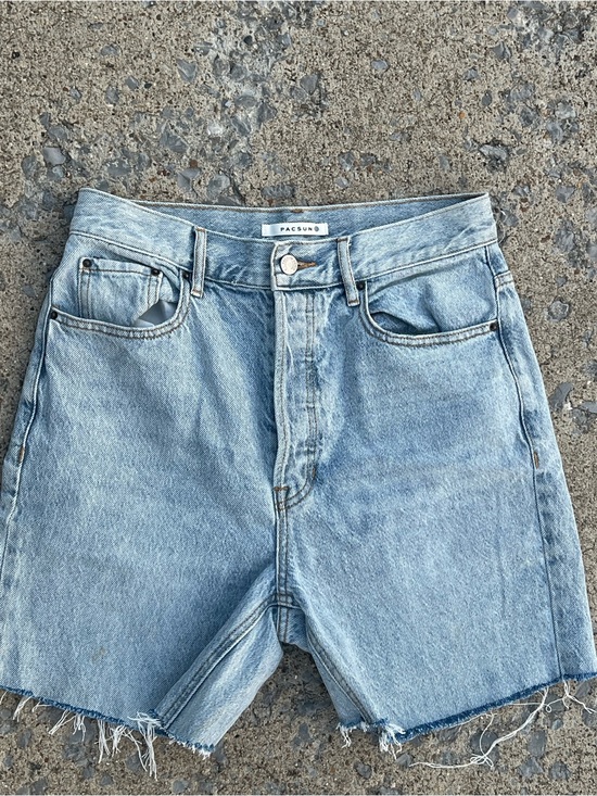 PacSun Pants - Dad shorts Jorts Long denim shorts High-Rise Denim Cutoffs 27